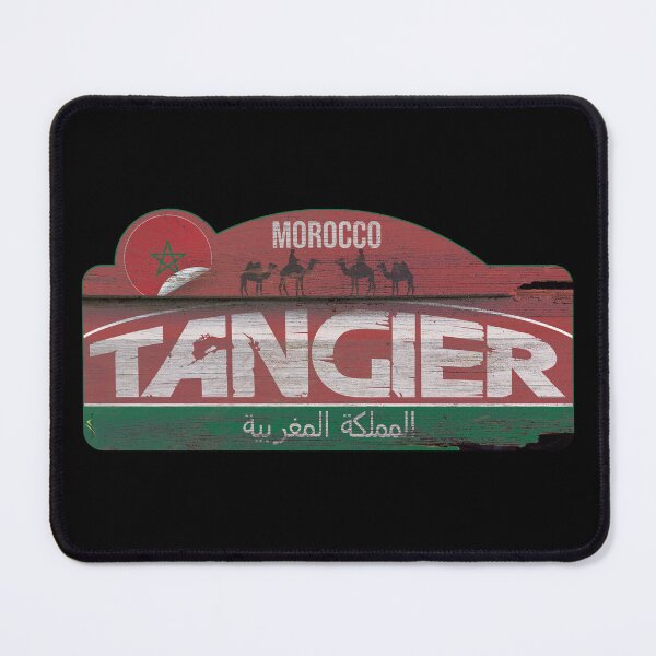 Item preview, Tangier Morocco Retro Vintage Wood effect Sticker T-Shirt 01 designed and sold by OuterShellUK.