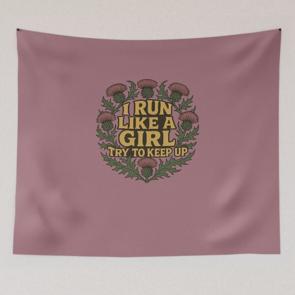 Item preview, I run like a girl try to keep up designed and sold by FrictionMaxxing.