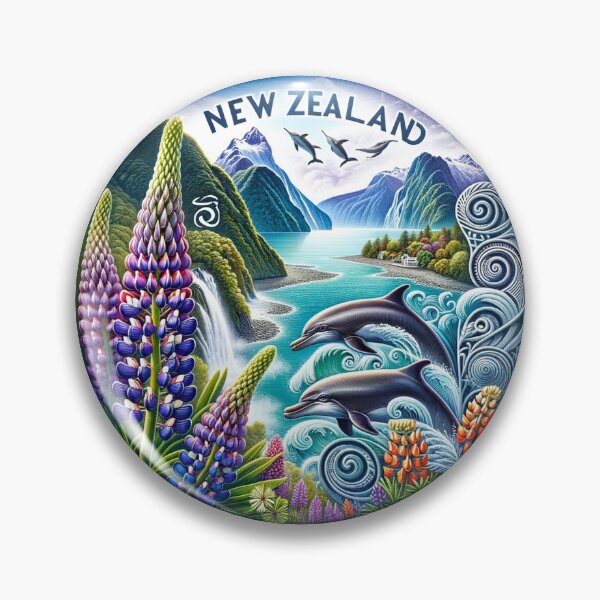 Item preview, Round Stamp of New Zealand designed and sold by StampGPT.