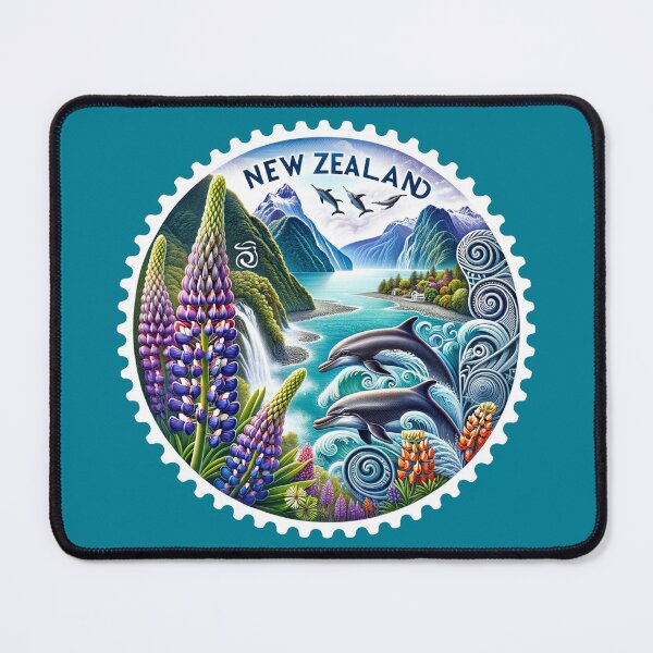 Item preview, Round Stamp of New Zealand designed and sold by StampGPT.