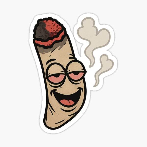 Item preview, Funny Joint Cartoon – Stoner Design with Smoke and Grin designed and sold by Sinzos.