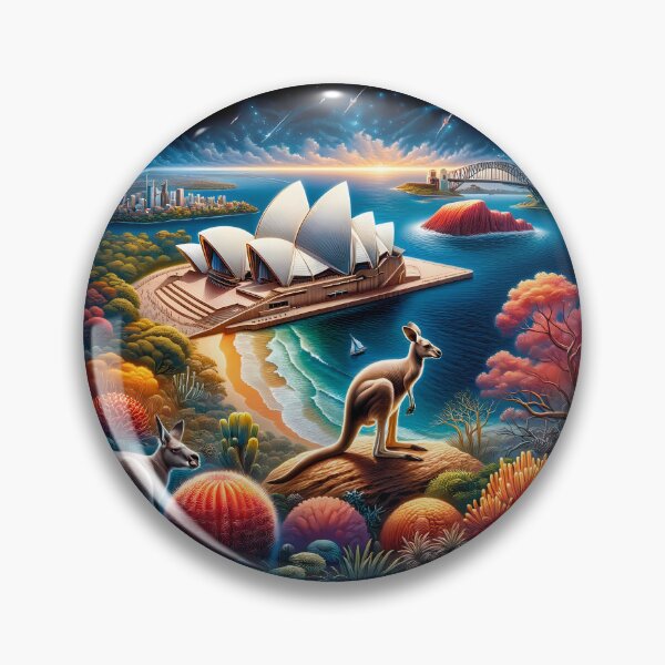 Artikelvorschau, Rundstempel von Australien entworfen und verkauft von StampGPT.