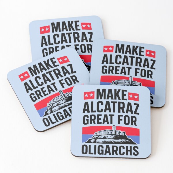 Item preview, Make Alcatraz Great For Oligarchs: Political Satire And Dark Humor Art designed and sold by elynne9.