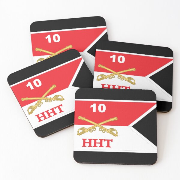 Item preview, Army - HHT - 10th Cavalry Guidon w White Boundaries X 300 designed and sold by Military Insignia Products.