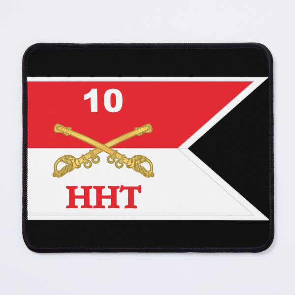 Item preview, Army - HHT - 10th Cavalry Guidon w White Boundaries X 300 designed and sold by Military Insignia Products.