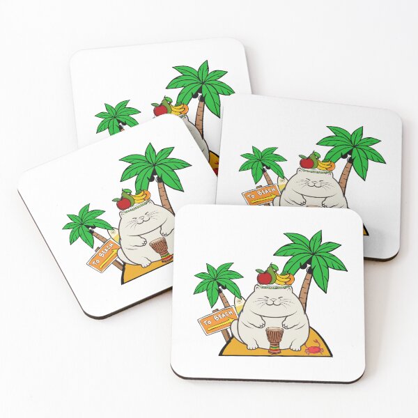 Item preview, Funny Fat cat is stranded on a deserted island designed and sold by Pet Station.