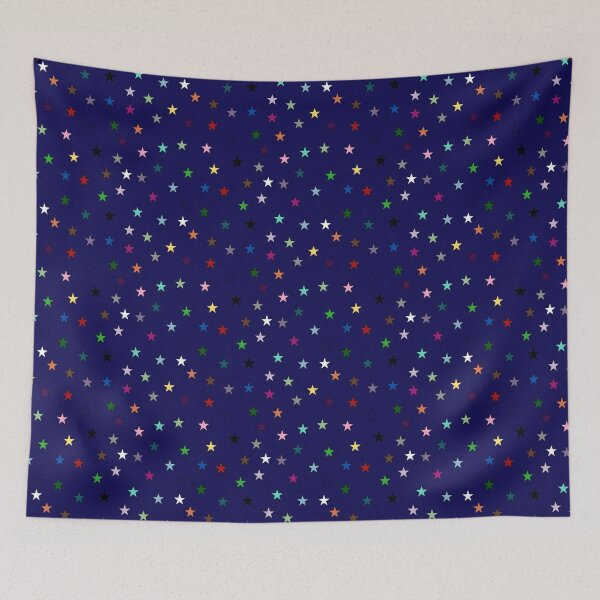 Item preview, Rainbow Stars (Navy) designed and sold by Snowroseblossom.