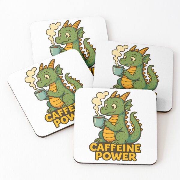 Item preview, Coffee Dragon – Caffeine Power Cartoon Design designed and sold by AlphaAutomation.