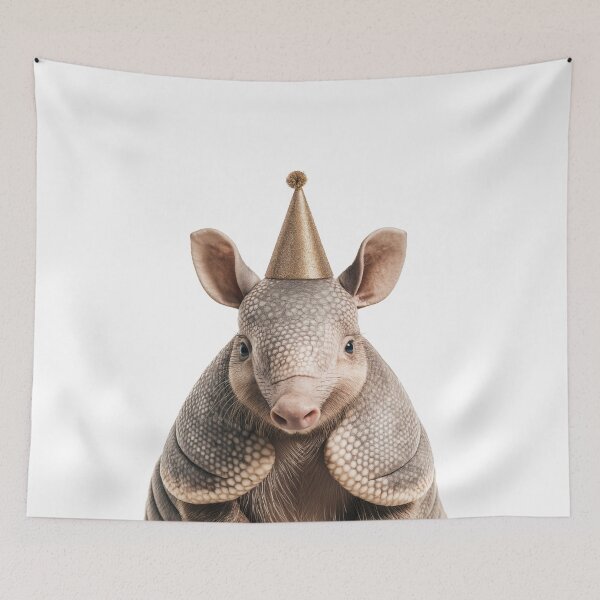 Item preview, Cute Armadillo with Party Hat Birthday Celebration designed and sold by LazyOwlStore.