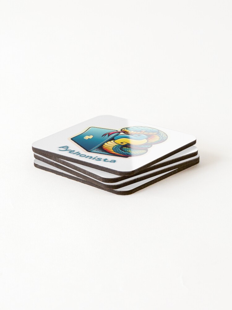 Thumbnail 4 of 5, Coasters (Set of 4), Pythonista – Code, Create, Repeat designed and sold by CHOURAK-DESIGN.