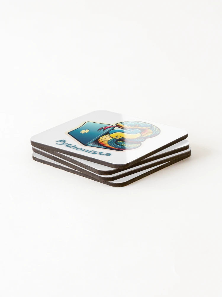 Thumbnail 4 of 5, Coasters (Set of 4), Pythonista – Code, Create, Repeat designed and sold by CHOURAK-DESIGN.