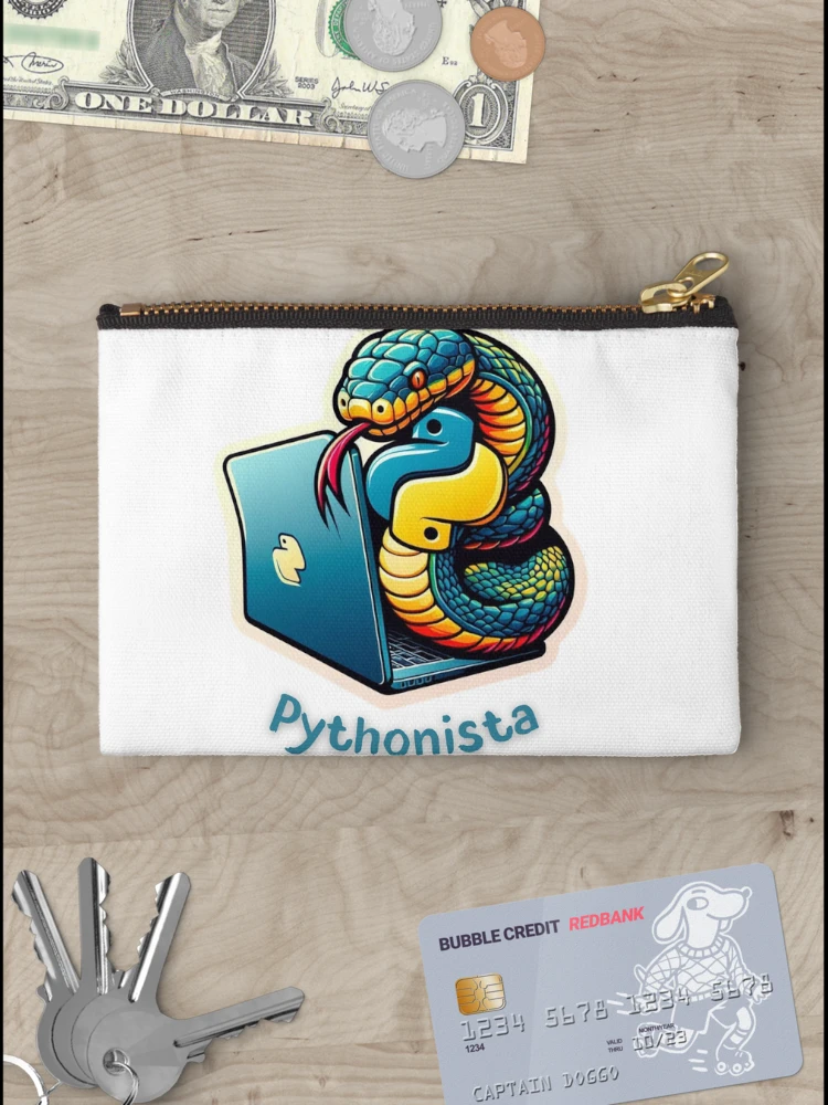 Thumbnail 3 of 4, Zipper Pouch, Pythonista – Code, Create, Repeat designed and sold by CHOURAK-DESIGN.