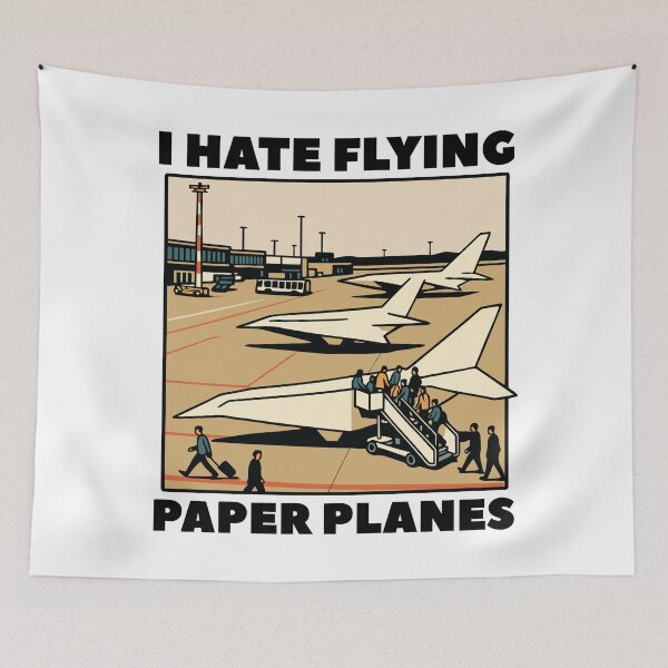 Item preview, Paper Plane Boarding Humor Paper Airlines designed and sold by Blok45.