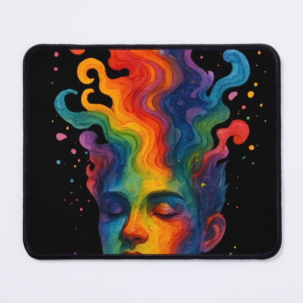Item preview, Rainbow Mind – Abstract Watercolor Portrait of Identity & Inner Peace designed and sold by Sepinik.