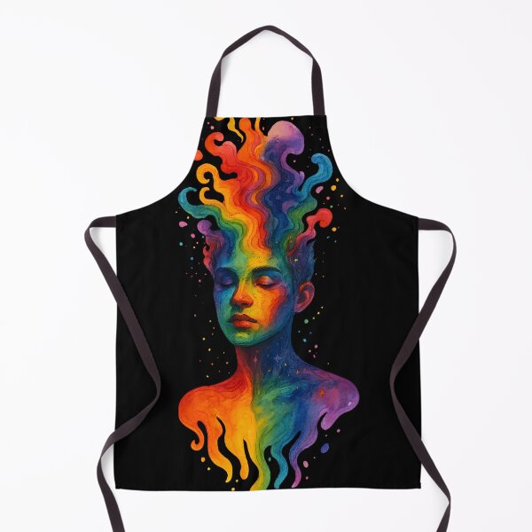 Item preview, Rainbow Mind – Abstract Watercolor Portrait of Identity & Inner Peace designed and sold by Sepinik.
