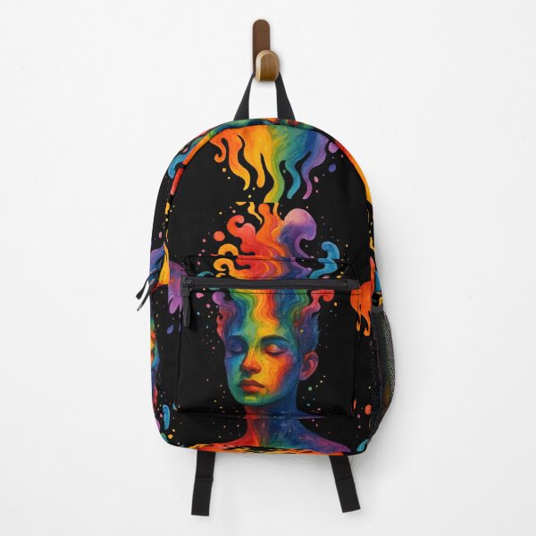 Item preview, Rainbow Mind – Abstract Watercolor Portrait of Identity & Inner Peace designed and sold by Sepinik.