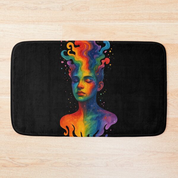 Item preview, Rainbow Mind – Abstract Watercolor Portrait of Identity & Inner Peace designed and sold by Sepinik.