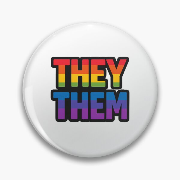 Item preview, They Them Rainbow Pride Text designed and sold by Haus Of Sin.