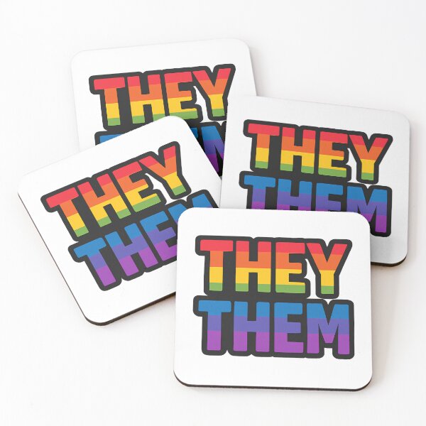 Item preview, They Them Rainbow Pride Text designed and sold by Haus Of Sin.