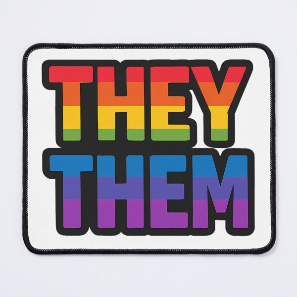 Item preview, They Them Rainbow Pride Text designed and sold by Haus Of Sin.