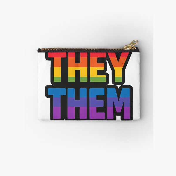Item preview, They Them Rainbow Pride Text designed and sold by Haus Of Sin.