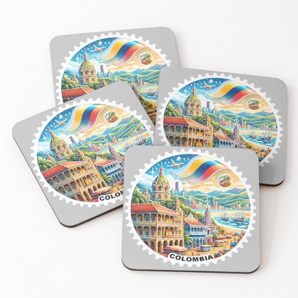 Item preview, Round Stamp of Colombia designed and sold by StampGPT.