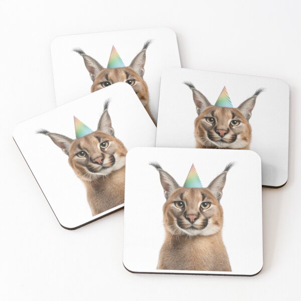 Item preview, Cute Caracal with Party Hat Birthday Celebration designed and sold by LazyOwlStore.