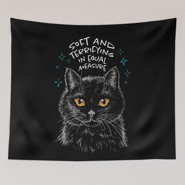 Item preview, Soft and Terrifying in Equal Measure - black cat designed and sold by Yue Miko.