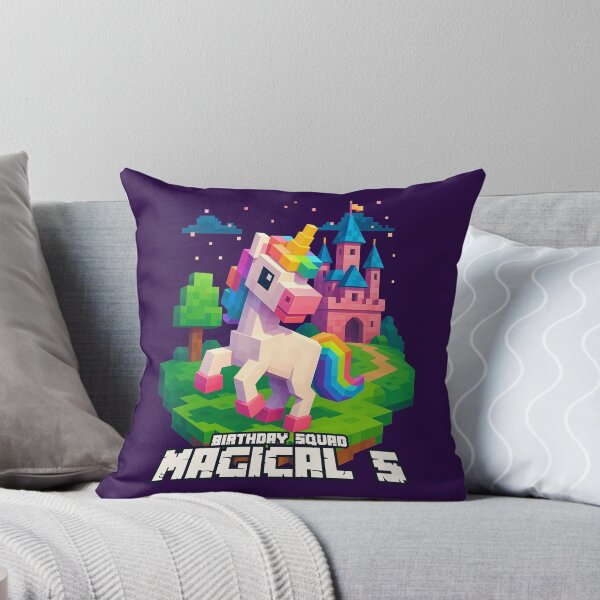 Item preview, Magical 5 Birthday Squad Pixel Unicorn and Castle Design	 designed and sold by Victor Shadehorn.