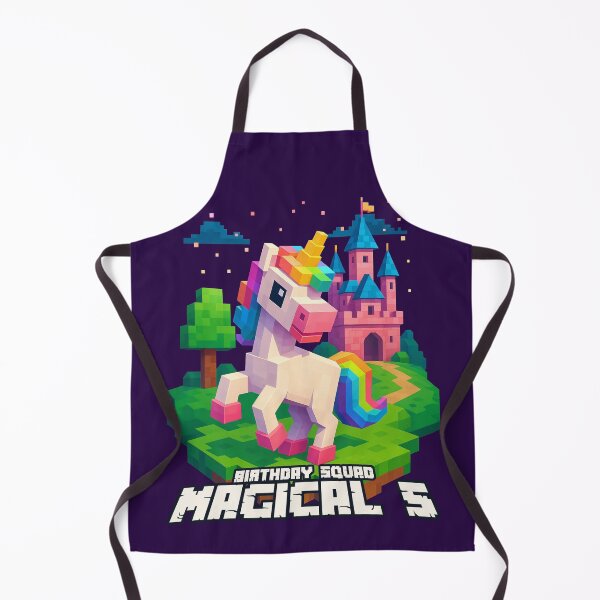 Item preview, Magical 5 Birthday Squad Pixel Unicorn and Castle Design	 designed and sold by Victor Shadehorn.