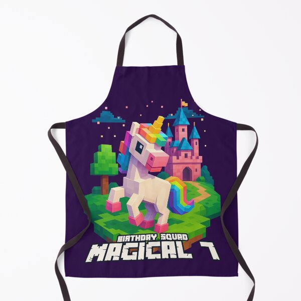 Item preview, Magical 7 Birthday Squad Pixel Unicorn and Castle Design	 designed and sold by Victor Shadehorn.