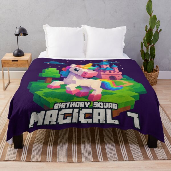 Item preview, Magical 7 Birthday Squad Pixel Unicorn and Castle Design designed and sold by Victor Shadehorn.