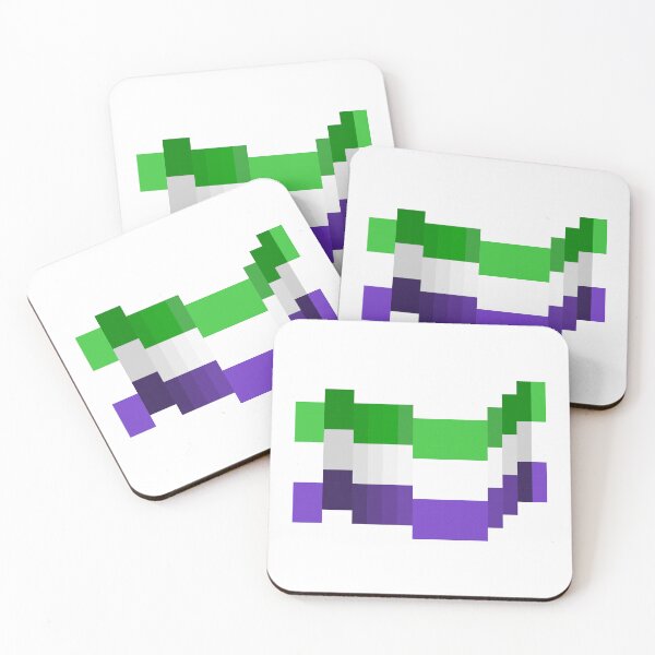 Item preview, Pixel Pride Flag Genderqueer designed and sold by HarveyHandcraftsandDesigns.