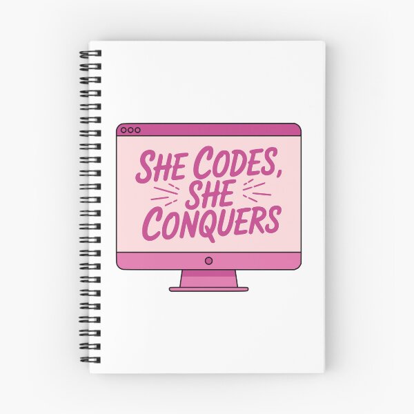 Item preview, She Codes She Conquers! Pink Coding designed and sold by PMCreative.