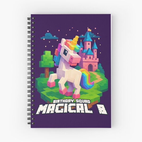 Item preview, Magical 8 Birthday Squad Pixel Unicorn and Castle Design	 designed and sold by Victor Shadehorn.