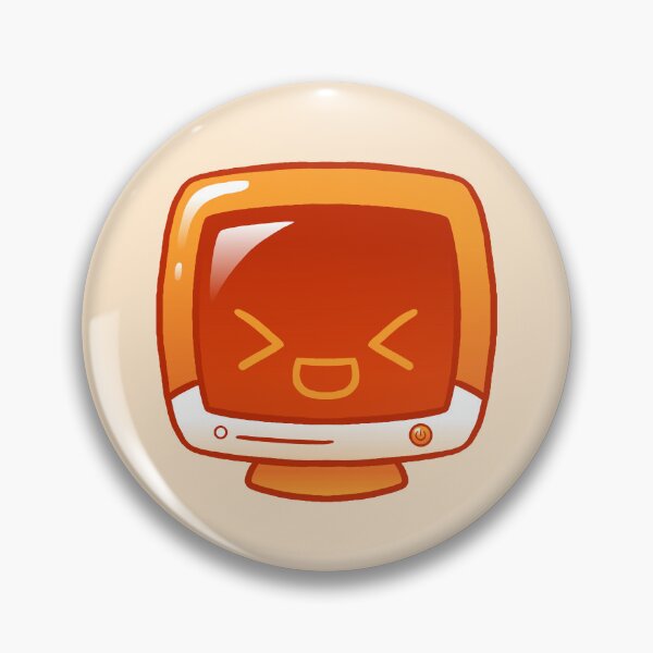 Item preview, Kawaii Orange Glossy Monitor designed and sold by kittybox.
