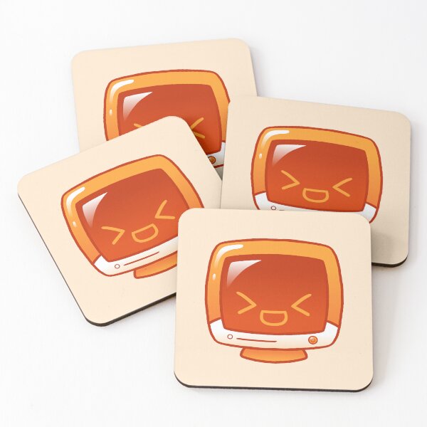 Item preview, Kawaii Orange Glossy Monitor designed and sold by kittybox.