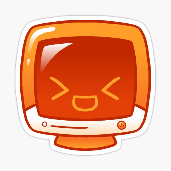 Artikel-Vorschau von Kawaii Orange Hochglanzmonitor, designt und verkauft von kittybox.