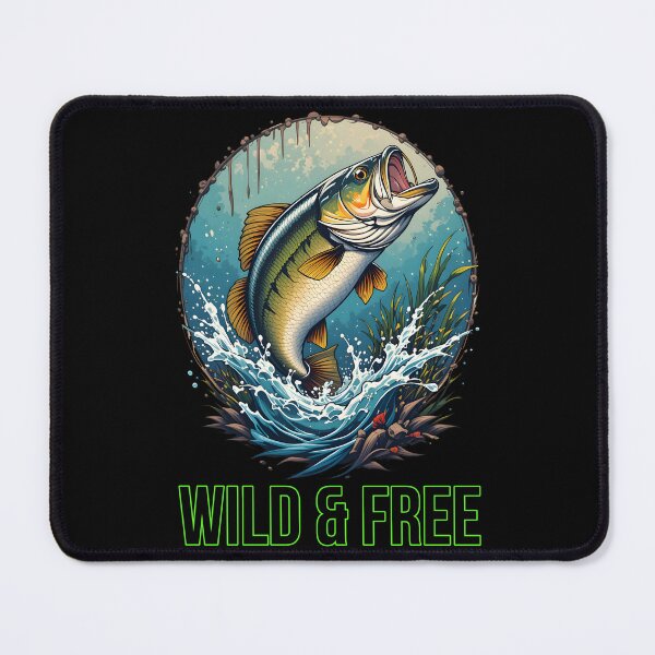 Item preview, Leaping Largemouth Bass - Wild & Free Watercolor Art designed and sold by BrushRushX.