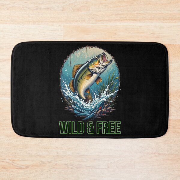 Item preview, Leaping Largemouth Bass - Wild & Free Watercolor Art designed and sold by BrushRushX.
