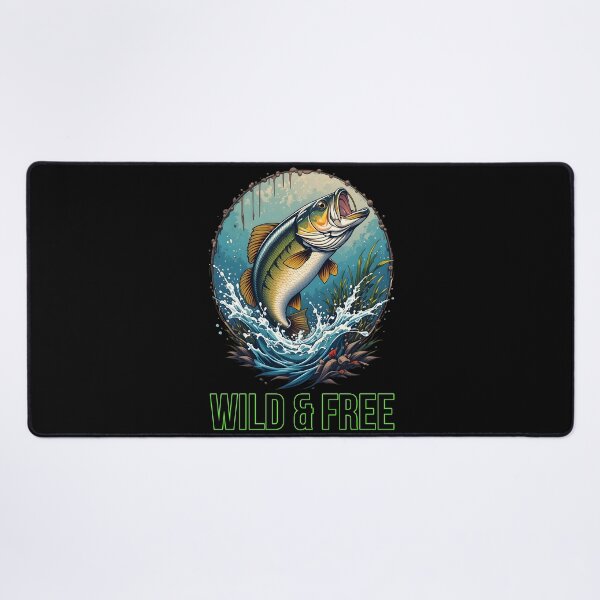 Item preview, Leaping Largemouth Bass - Wild & Free Watercolor Art designed and sold by BrushRushX.