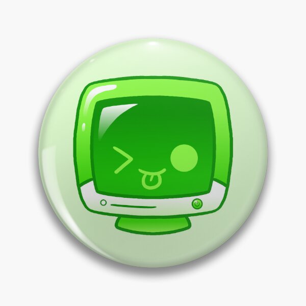 Item preview, Kawaii Green Glossy Monitor designed and sold by kittybox.