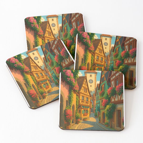 Item preview, Rothenburg ob der Tauber Germany Digital Art TravelPoster designed and sold by TravelMarvel.