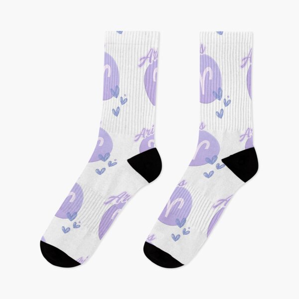 Item preview, Aries – Soft Lavender Zodiac Art with Hearts & Constellations designed and sold by Ink on Thread.