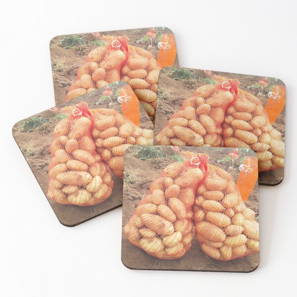 Item preview, Freshly harvested bag of potatoes in a farm. designed and sold by Jamesk82.