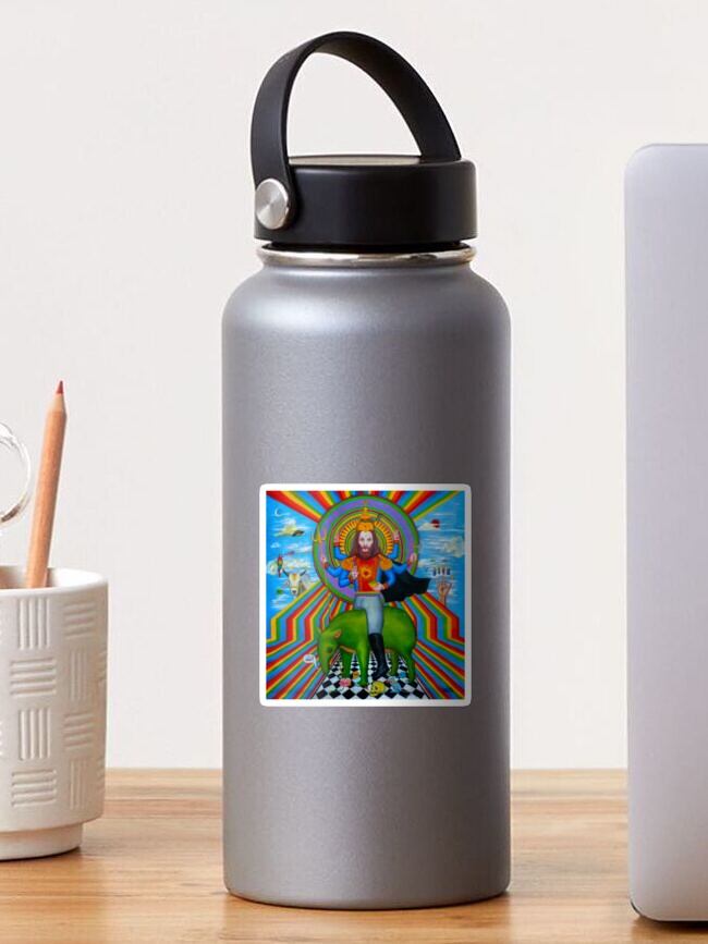 Thumbnail 1 of 3, Sticker, Polyglot Prayer to Save the World designed and sold by majenye.