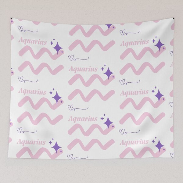 Item preview, Aquarius Aesthetic – Pink & Purple Zodiac Vibes designed and sold by Ink on Thread.