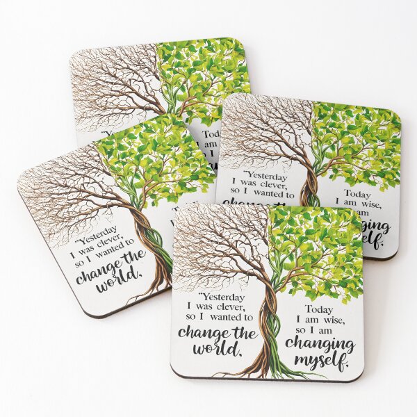 Item preview, Yesterday I was clever, so I wanted to change the world. Today I am wise, so I am changing myself 4 designed and sold by Tom-Johnson.
