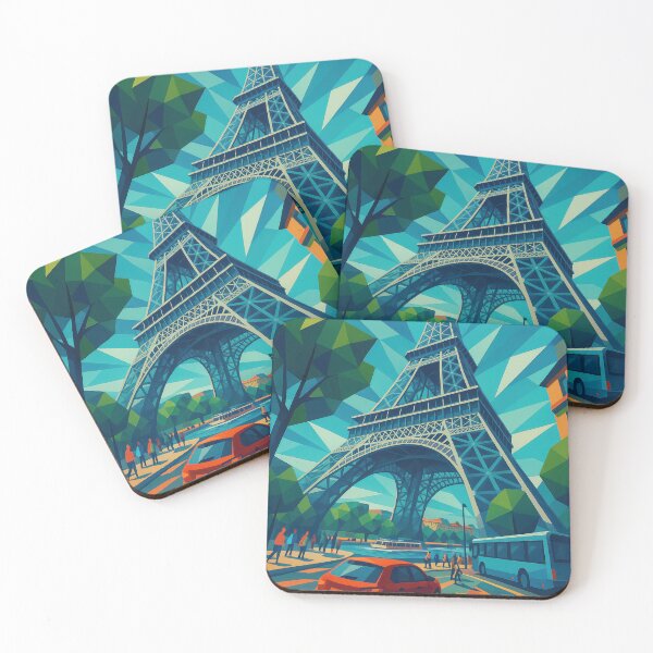 Item preview, Paris EIFFEL TOWER – Poetry made of steel (Pop Art travel poster and greeting card) designed and sold by Earth Celebration Designs.