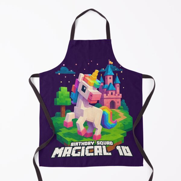 Item preview, Magical 10 Birthday Squad Pixel Unicorn and Castle Design	 designed and sold by Victor Shadehorn.